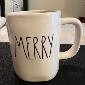 Rae Dunn “Merry” White Ceramic Mug